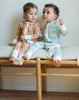 Blue Bunny Double Zipper Bamboo Sleeper