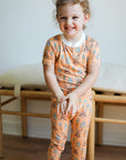 Orange Bunny 2 Piece Bamboo Pajama Set