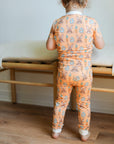 Orange Bunny 2 Piece Bamboo Pajama Set