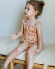 Orange Bunny Bamboo Sun Bubble with Adjustable Straps