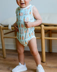 Blue Bunny Bamboo Henley Onesie with Snaps
