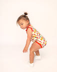 Hot Sauce Bamboo Henley Onesie with Snaps