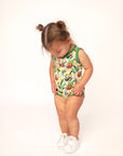 Jungle Bamboo Henley Onesie with Snaps
