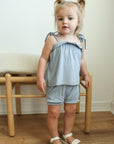 Solid Ribbed Seaspray Bamboo Spaghetti Strap Set - Adjustable Straps