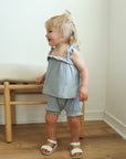 Solid Ribbed Seaspray Bamboo Spaghetti Strap Set - Adjustable Straps