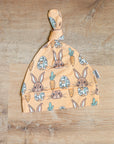 Orange Bunny Bamboo Knotted Hat