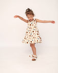 Baseball Bamboo Tiered Twirl Dress - with Pockets