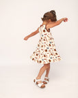Baseball Bamboo Tiered Twirl Dress - with Pockets