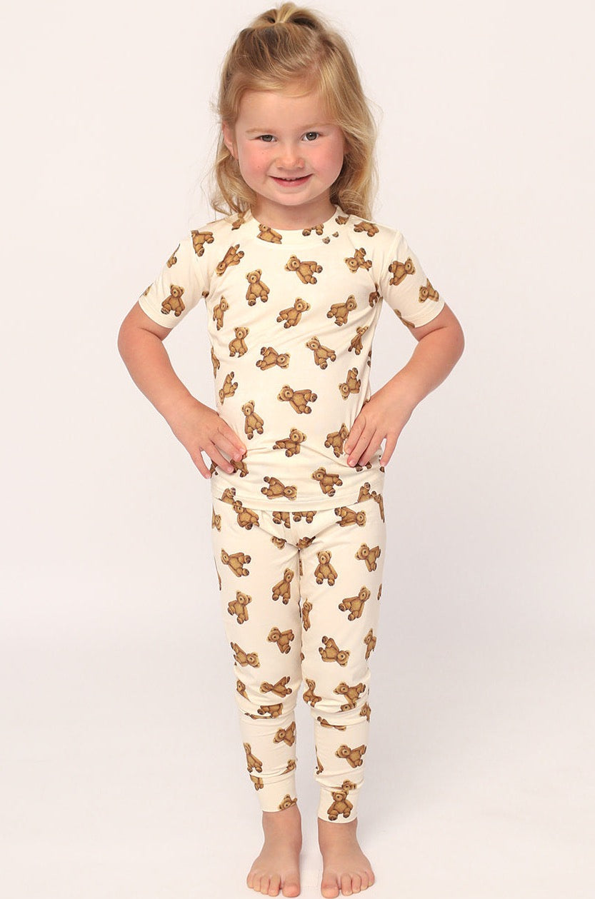 Teddy Bear Piece Bamboo Pajama Set - Main Image