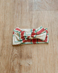 Holiday Plaid Bamboo Bow Headband