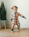Holiday Plaid Double Zipper Bamboo Sleeper