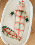 Holiday Plaid Bamboo Knotted Gown