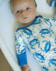 Blue Crab Bamboo Knotted Gown