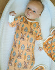 Orange Bunny Bamboo Knotted Gown