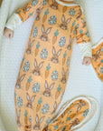 Orange Bunny Bamboo Knotted Gown