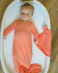 Sherbert Ribbed Solid Bamboo Knotted Gown