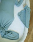 Seaspray Ribbed Solid Bamboo Knotted Gown