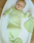 Keylime Ribbed Solid Bamboo Knotted Gown