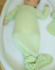 Keylime Ribbed Solid Bamboo Knotted Gown