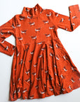 Longhorn Bamboo Turtleneck Twirl Dress