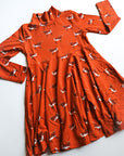 Longhorn Bamboo Turtleneck Twirl Dress