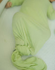 Keylime Ribbed Solid Bamboo Knotted Gown