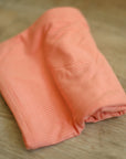 Sherbert Ribbed Solid Bamboo Swaddle Blanket