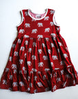 Elephant Bamboo Tiered Twirl Dress - with Pockets