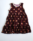 Maroon Bulldog Bamboo Tiered Twirl Dress - with Pockets