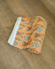 Orange Bunny Bamboo Swaddle Blanket
