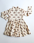 Tiger Bamboo Turtleneck Twirl Dress