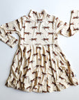 Tiger Bamboo Turtleneck Twirl Dress