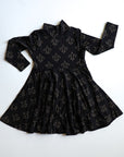 Fleur de lis Bamboo Turtleneck Twirl Dress