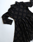 Fleur de lis Bamboo Turtleneck Twirl Dress