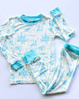 Blue Toile 2 Piece Bamboo Pajama Set