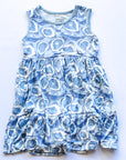 Blue Oyster Bamboo Tiered Twirl Dress - with Pockets