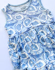 Blue Oyster Bamboo Tiered Twirl Dress - with Pockets
