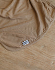 Cafe au lait Ribbed Bamboo Lovie with Wooden Ring