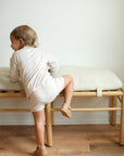 Bone Ribbed Solid Bamboo Lounge Set - Top & Bottom