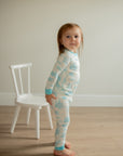 Blue Toile 2 Piece Bamboo Pajama Set