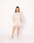 Orange Crab Bamboo Womens Sweatshirt Set - Top & Bottom