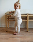 Bone Ribbed Solid 2 Piece Bamboo Pajama Set