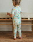 Blue Birthday Print 2 Piece Bamboo Pajama Set