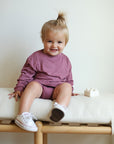 Mulberry Ribbed Solid Bamboo Lounge Set - Top & Bottom