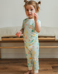 Blue Birthday Print 2 Piece Bamboo Pajama Set