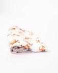 Orange Crab Bamboo Swaddle Blanket