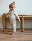 Bone Ribbed Solid 2 Piece Bamboo Pajama Set