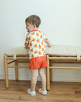 Peaches Bamboo Varsity Short Set - T-shirt & Shorts