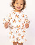 Orange Crab Bamboo Sweatshirt Set - Top & Bottom