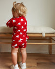 Red Bulldog Bamboo Sweatshirt Set - Top & Bottom